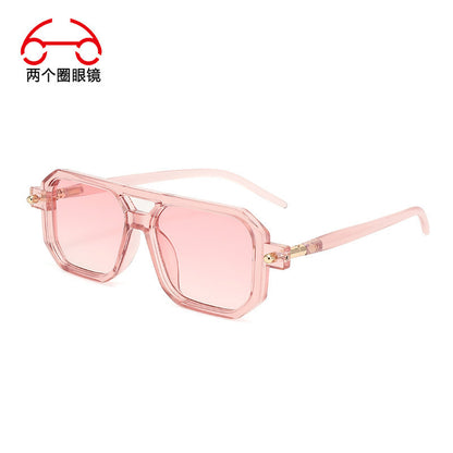 You, me, him, cross-border trend, retro, literary and modern sunglasses, Instagram street flat glasses, fashion sunglasses T2622