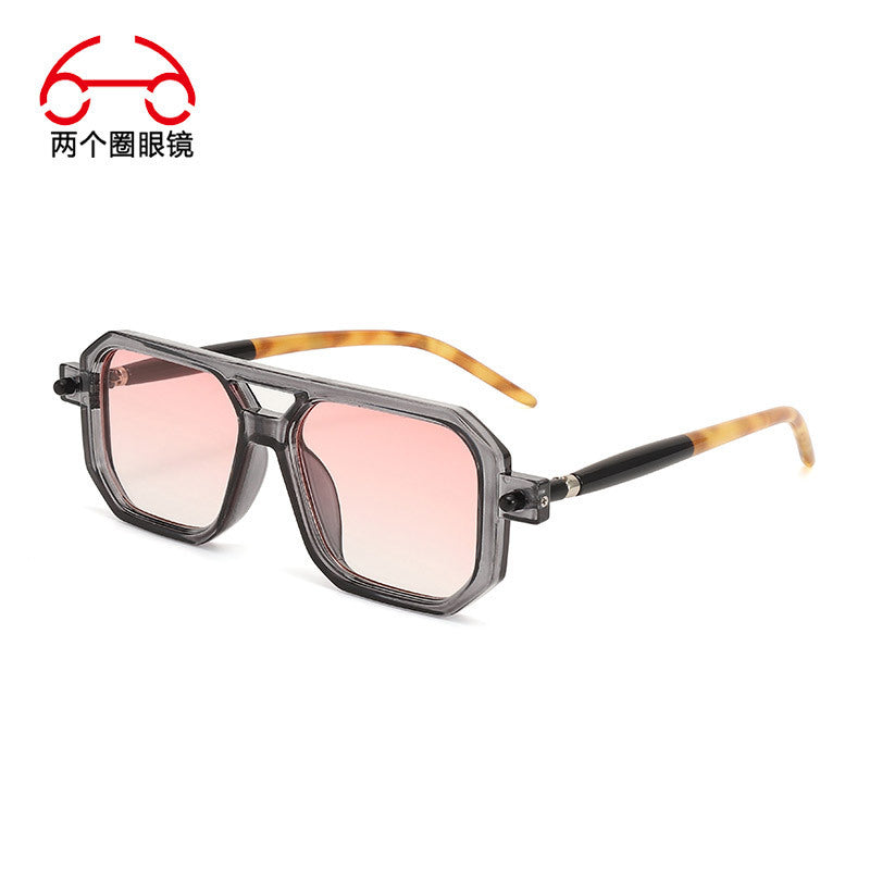 You, me, him, cross-border trend, retro, literary and modern sunglasses, Instagram street flat glasses, fashion sunglasses T2622