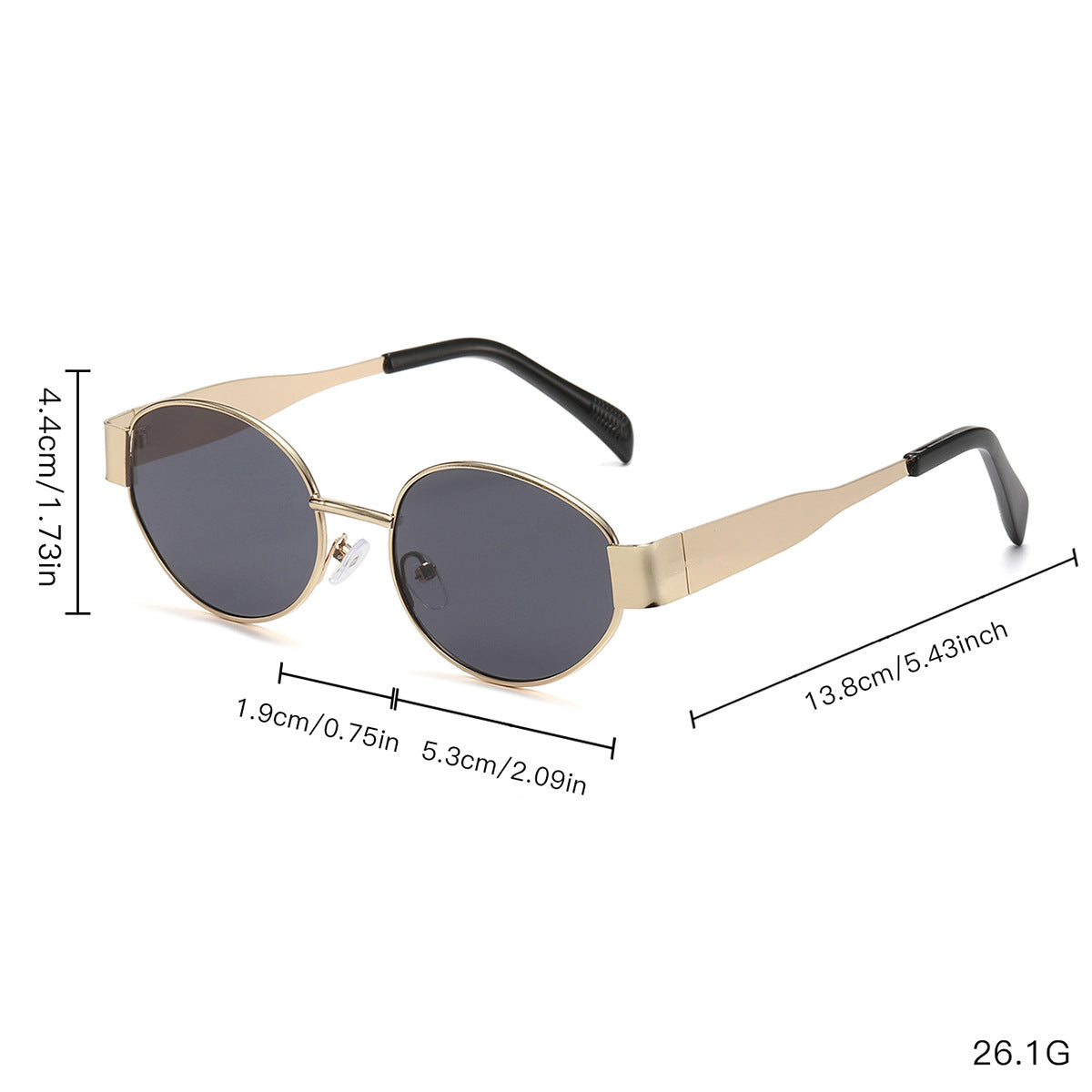 Cross-Border Popular Small Round Frame Metal Frame Popular European and American Women's Sunglasses Internet Celebrity Sunglasses Versatile Trendy Sunglasses