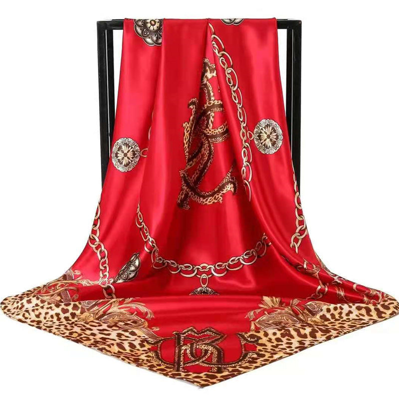 Double-sided scarf 90 square scarf summer women's thin decorative versatile small scarf shawl scarf scarf