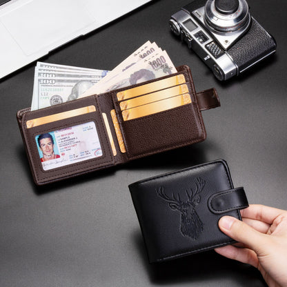 Foreign Trade Specializes in New Wallets for Men, Pu Leather Trendy Brand Fashion Short Wallets, High-End Card Holders, Multifunctional Wallets