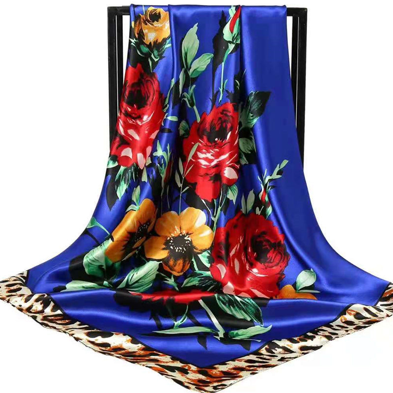 Double-sided scarf 90 square scarf summer women's thin decorative versatile small scarf shawl scarf scarf