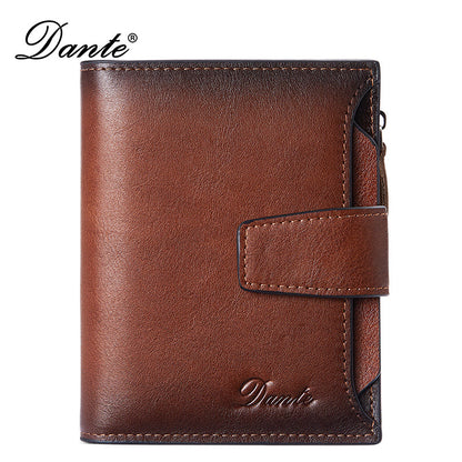 New men's wallet driver's license integrated first layer cowhide anti-theft credit card degaussing leather wallet cross-border explosions
