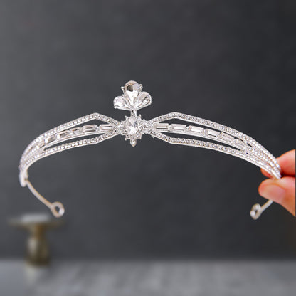 Bridal Crown Tiara Rhinestone Crown Wedding Dress Diamond Costume Eighteenth Birthday Coming-Of-Age Ceremony Birthday Princess Hair Accessory