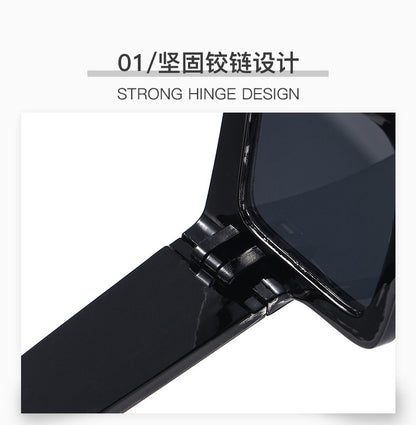 Diamond-Encrusted Starry Sky Square Sunglasses, Personalized Sunglasses, Fashionable Internet Celebrity Street Photography, Catwalk Versatile Sunglasses