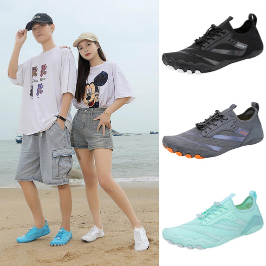New Outdoor Beach Shoes Swimming Diving Wading Shoes Couple Non-slip Tracing Shoes Hiking Five Finger Fitness Hiking Shoes