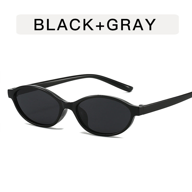 European and American Retro Oval Small Frame Sunglasses Women's Outdoor Fashion Wear Sunglasses Men's Personalized Hip-Hop Spice Glasses