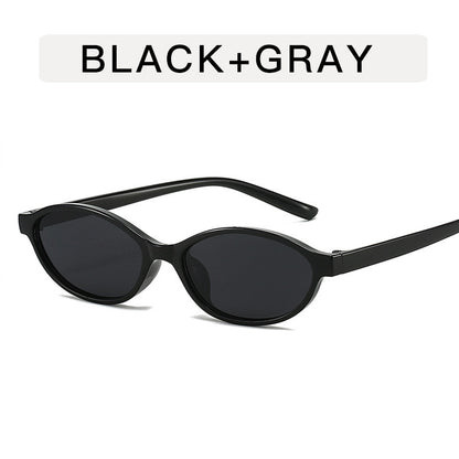 European and American Retro Oval Small Frame Sunglasses Women's Outdoor Fashion Wear Sunglasses Men's Personalized Hip-Hop Spice Glasses
