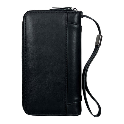 Dropshipping Spot Oil Wax Leather Single Pull Bag First Layer Genuine Leather Long Zipper Bag Retro Hot Selling Cross-Border Wallet