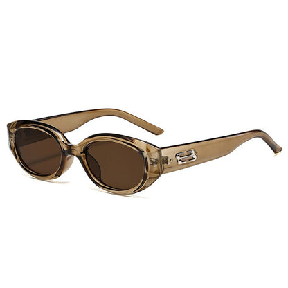 Retro Black Frame Rice Nail Irregular gm Cat's Eye Sunglasses Men's 2025 New Fashionable Street Photoshoot Sunglasses Women's High-end Sense