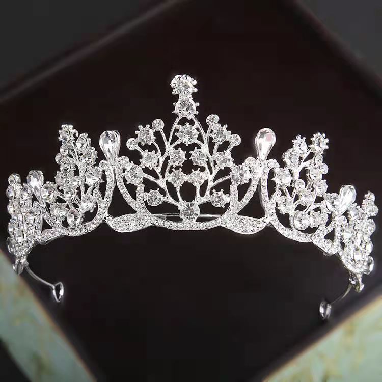 Super Fairy New Princess Sweet Bridal Crown Red Tiara Crystal Toast Clothing Hair Accessories 18Th Birthday Gift