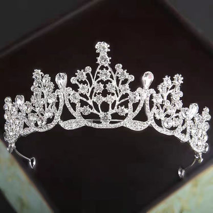 Super Fairy New Princess Sweet Bridal Crown Red Tiara Crystal Toast Clothing Hair Accessories 18Th Birthday Gift