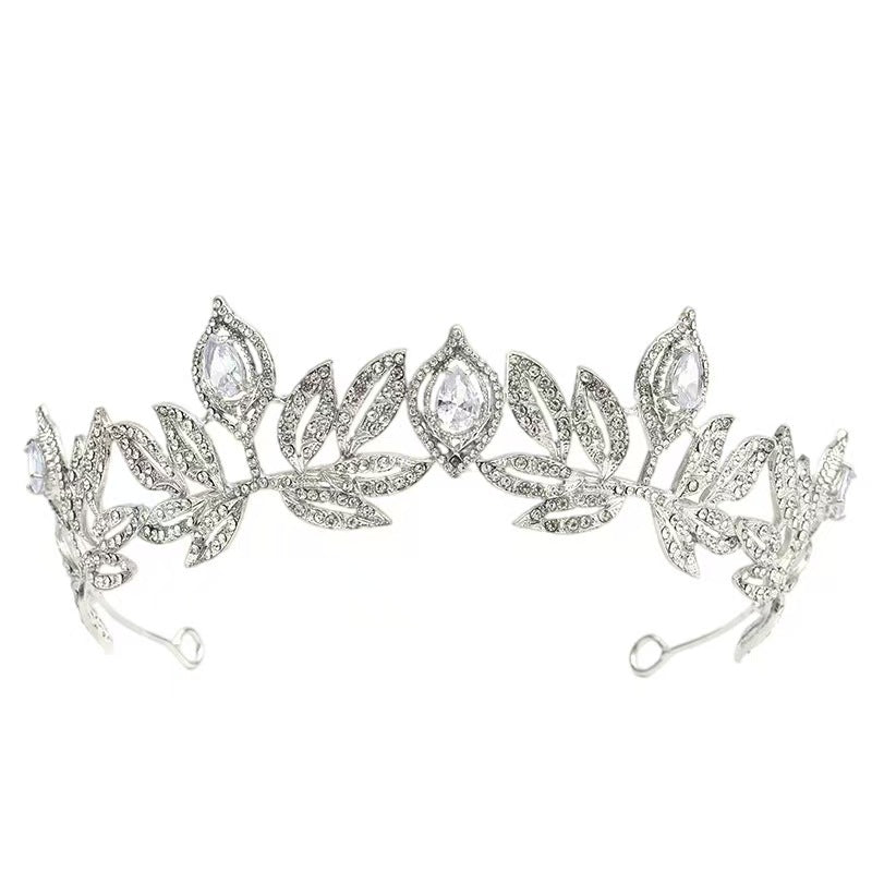 Bridal Crown Tiara Rhinestone Crown Wedding Dress Diamond Costume Eighteenth Birthday Coming-Of-Age Ceremony Birthday Princess Hair Accessory