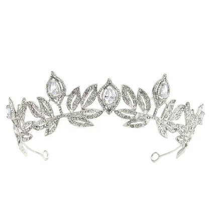 Bridal Crown Tiara Rhinestone Crown Wedding Dress Diamond Costume Eighteenth Birthday Coming-Of-Age Ceremony Birthday Princess Hair Accessory