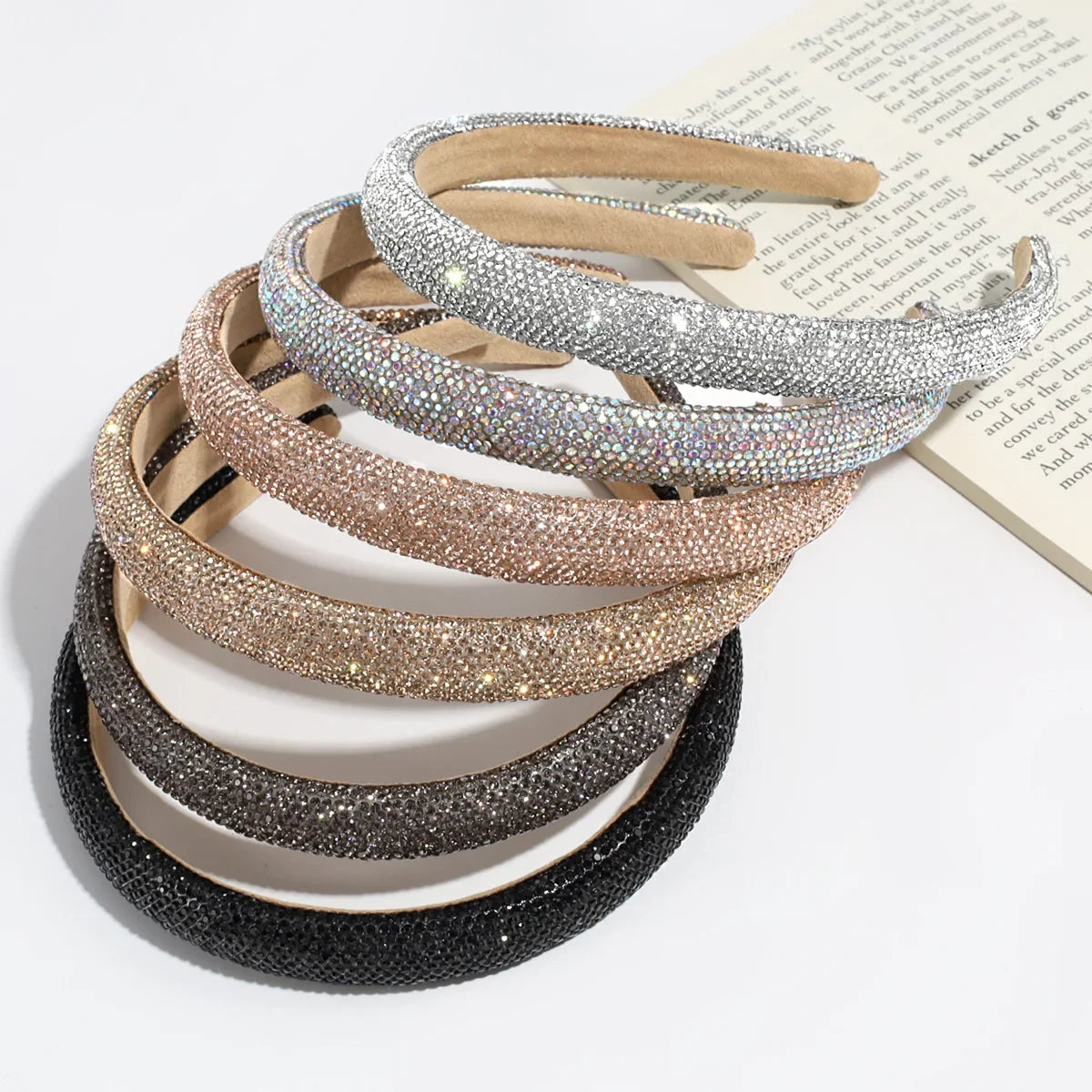 Cross-border Hot Selling Fashion Luxury Simple Atmosphere Full Diamond Headband Going Out All-match Elegant Elegant Hair Headband Hair Accessories