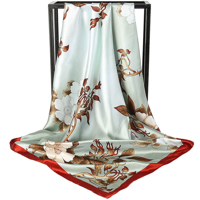 Double-sided scarf 90 square scarf summer women's thin decorative versatile small scarf shawl scarf scarf