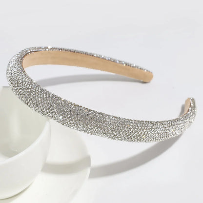 Cross-border Hot Selling Fashion Luxury Simple Atmosphere Full Diamond Headband Going Out All-match Elegant Elegant Hair Headband Hair Accessories