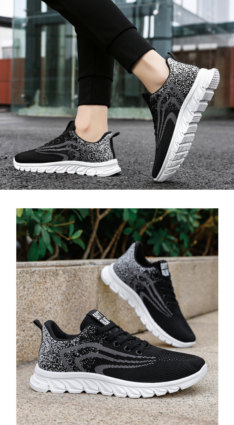 Sports Shoes for Men, New Summer Running Shoes, Breathable Korean Style Trendy Casual Shoes, Popular Lace-Up Shoes for Students, Men