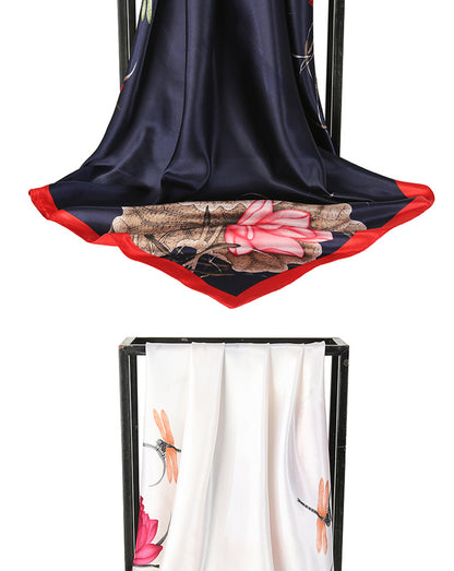 Double-sided scarf 90 square scarf summer women's thin decorative versatile small scarf shawl scarf scarf