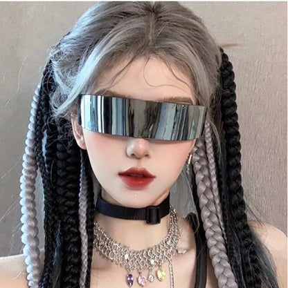 New Futuristic One-Piece Sunglasses, Internet Celebrity Bounce and Stylish European and American Sunglasses, Douyin Live Broadcast