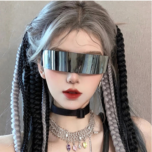 New Futuristic One-Piece Sunglasses, Internet Celebrity Bounce and Stylish European and American Sunglasses, Douyin Live Broadcast