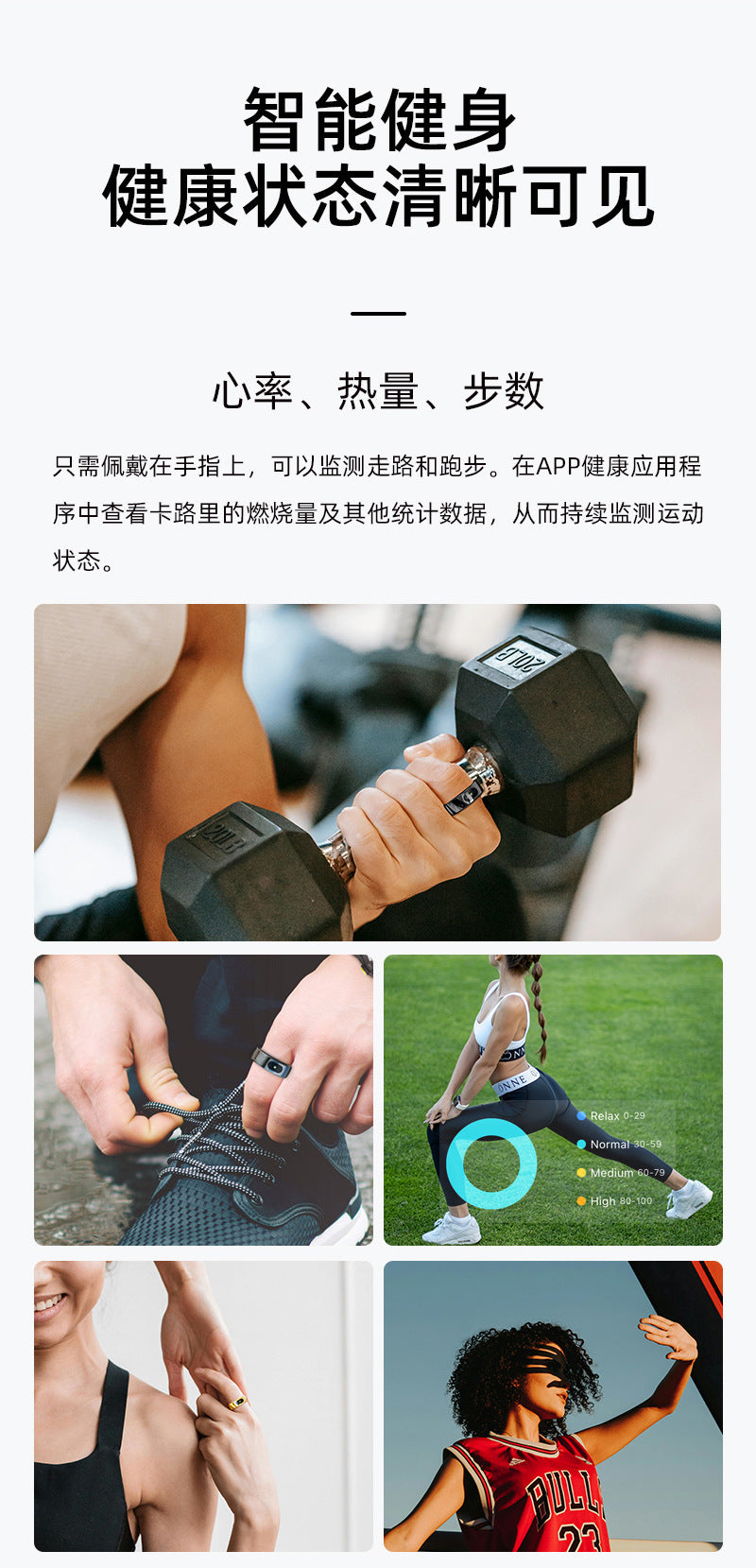 R08 (Qring) Waterproof Touch Body Temperature Sleep Blood Oxygen Heart Rate Sports Photo Music Control Smart Ring