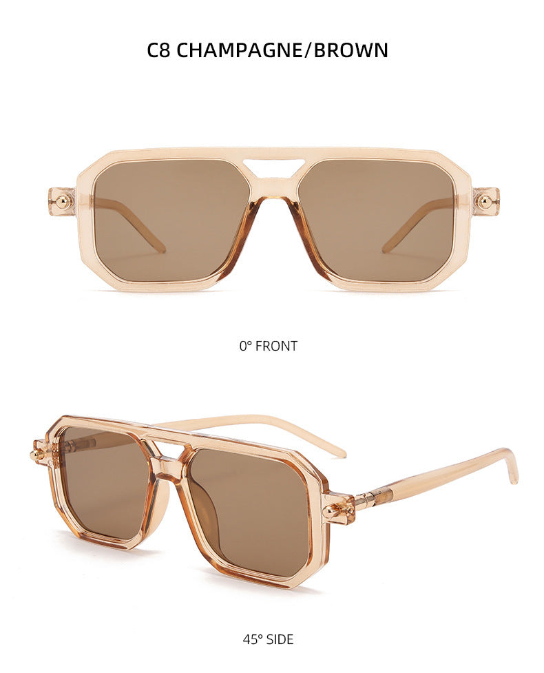 You, me, him, cross-border trend, retro, literary and modern sunglasses, Instagram street flat glasses, fashion sunglasses T2622