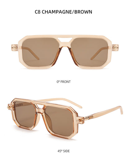 You, me, him, cross-border trend, retro, literary and modern sunglasses, Instagram street flat glasses, fashion sunglasses T2622