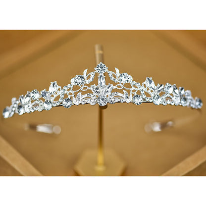 Bridal Crown Tiara Rhinestone Crown Wedding Dress Diamond Costume Eighteenth Birthday Coming-Of-Age Ceremony Birthday Princess Hair Accessory