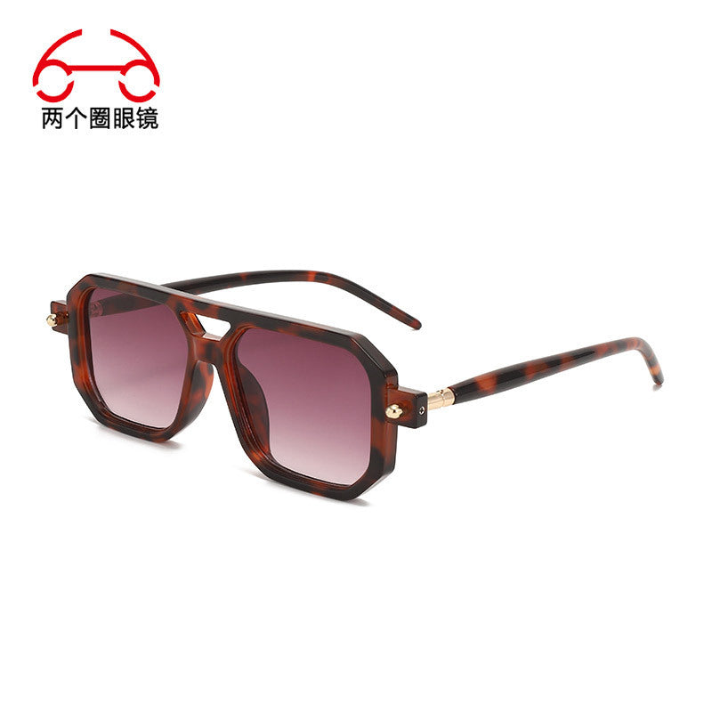 You, me, him, cross-border trend, retro, literary and modern sunglasses, Instagram street flat glasses, fashion sunglasses T2622