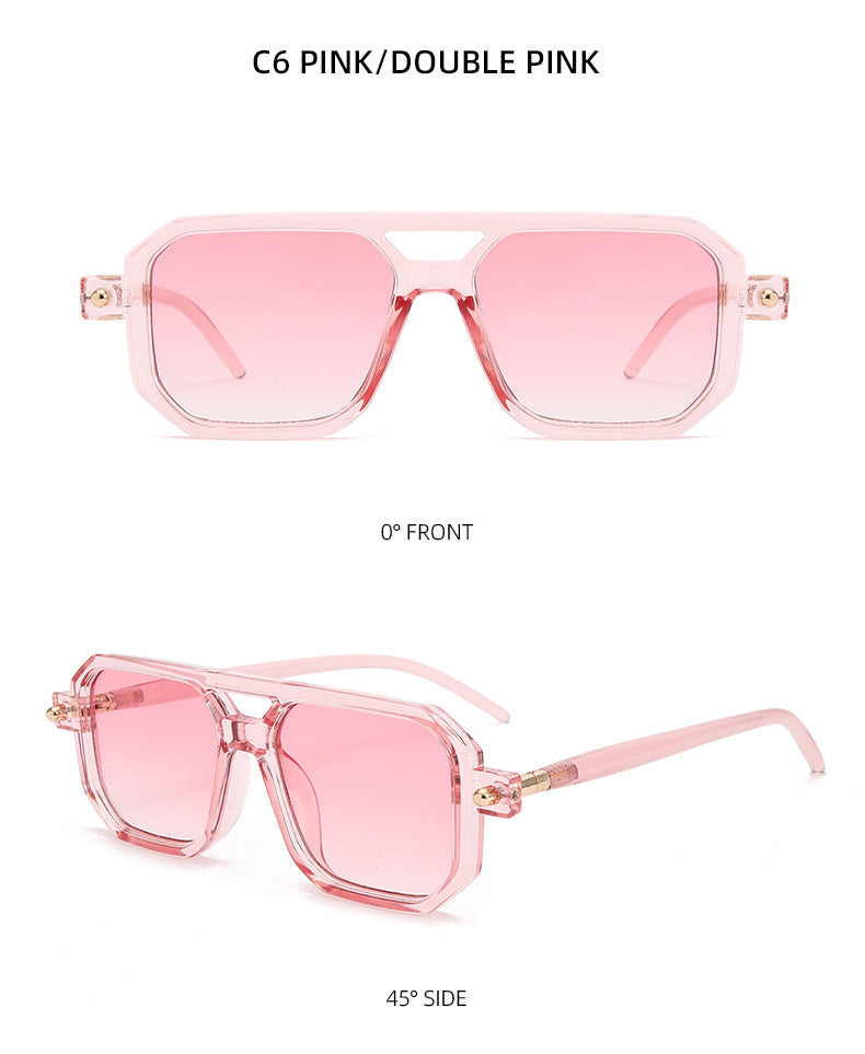 You, me, him, cross-border trend, retro, literary and modern sunglasses, Instagram street flat glasses, fashion sunglasses T2622