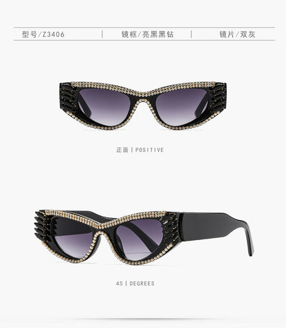 New Cross-Border European and American Cat-Eye Sunglasses for Women, Outdoor Driving and Driving Uv Protection Sunglasses