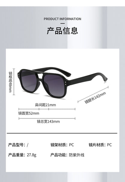 New European and American Ins Internet Celebrity Sunglasses Men's Cross-border Punk Trendy Show Sunglasses Double-beam Sunglasses Women's High-end Sense