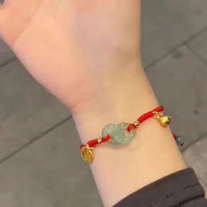 New Chinese Style Design Sense Plum Blossom Woven Bracelet for Women Chinese Style Adjustable Woven Hand Rope Gifts Hand Woven Rope