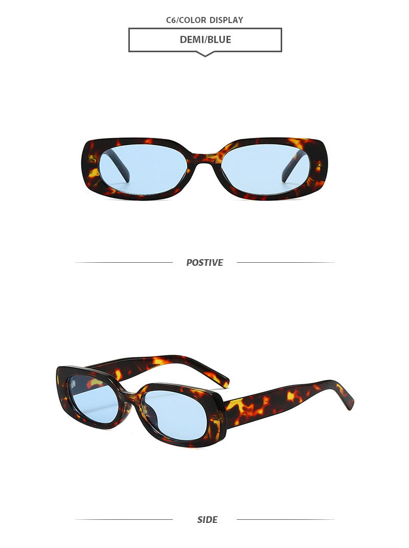 New Stylish Casual Simple Square Small Frame Sunglasses Ins Outdoor Fashion Driving Anti-Uv Sunglasses Trend
