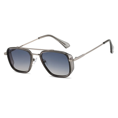 21 Amazon's New Popular European and American Punk Men's Sunglasses Pilot Square Frame Cross-Border Sunglasses Wholesale