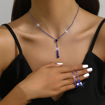 Factory Direct Approval Fashion Wedding Wedding Photography Accessories Earrings Necklace Bracelet Set Combination Multiple Choice
