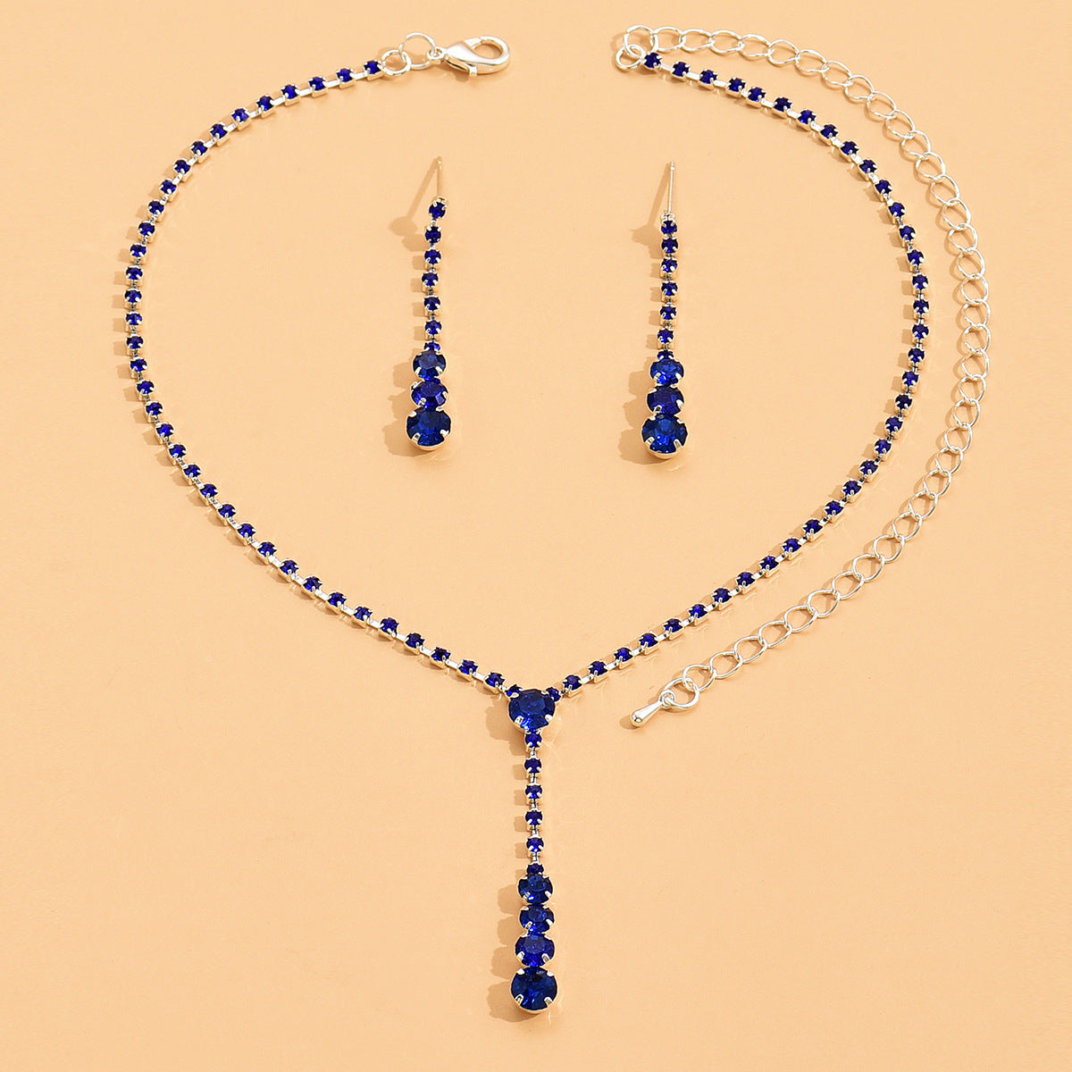 Factory Direct Approval Fashion Wedding Wedding Photography Accessories Earrings Necklace Bracelet Set Combination Multiple Choice