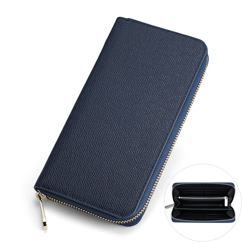 Cross-border Cloth Saffiano Long Men's Wallet Fashionable Zipper 60017 Japanese Wallet for Women