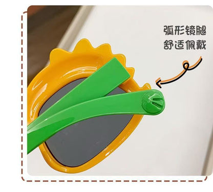 Children's Glasses Baby Sunglasses New Cute Little Dinosaur Cartoon Sunglasses Sun Visors Trendy Boys and Girls Sunglasses
