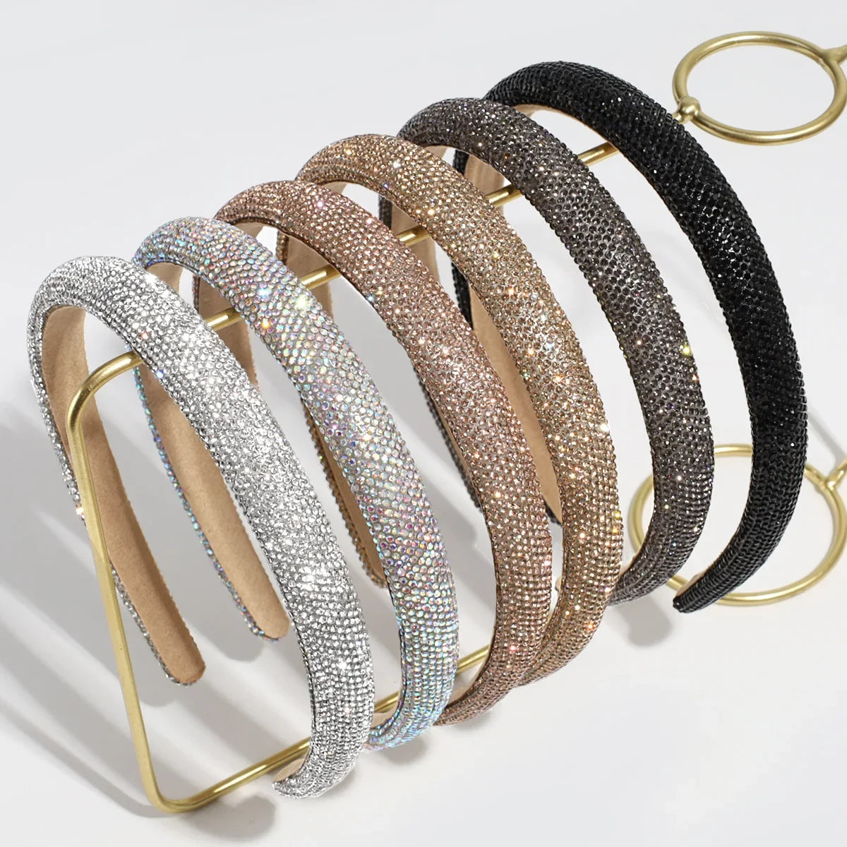 Cross-border Hot Selling Fashion Luxury Simple Atmosphere Full Diamond Headband Going Out All-match Elegant Elegant Hair Headband Hair Accessories