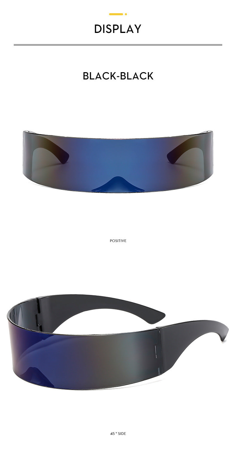 New Futuristic One-Piece Sunglasses, Internet Celebrity Bounce and Stylish European and American Sunglasses, Douyin Live Broadcast