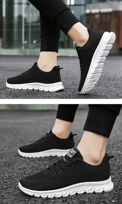 Sports Shoes for Men, New Summer Running Shoes, Breathable Korean Style Trendy Casual Shoes, Popular Lace-Up Shoes for Students, Men