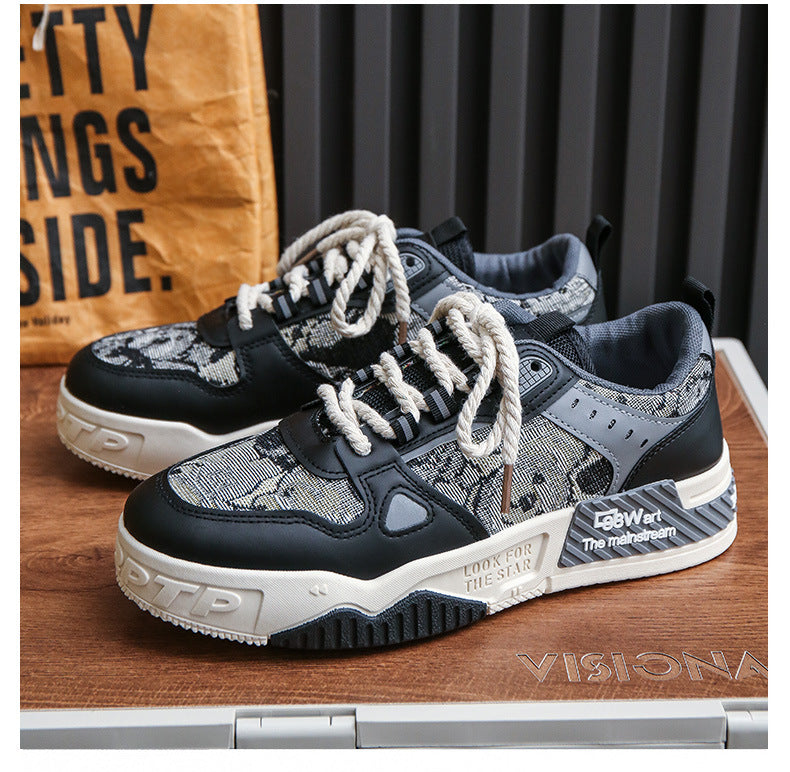 National Trend Men's Shoes 2024 Autum New Breathable Canvas Shoes Men's Niche Original Casual Shoes Sneakers Thick-Soled Student Shoes