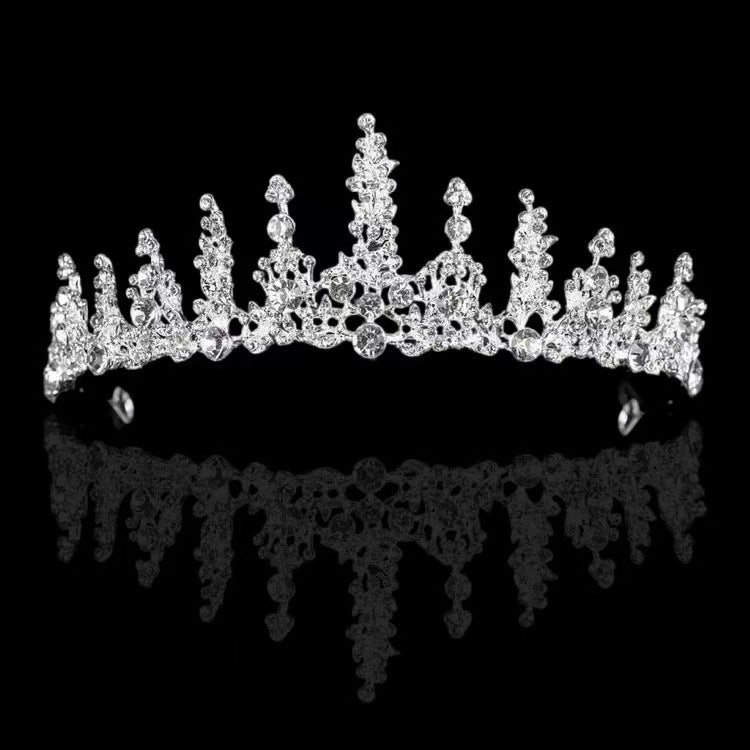 Bridal Crown Tiara Rhinestone Crown Wedding Dress Diamond Costume Eighteenth Birthday Coming-Of-Age Ceremony Birthday Princess Hair Accessory