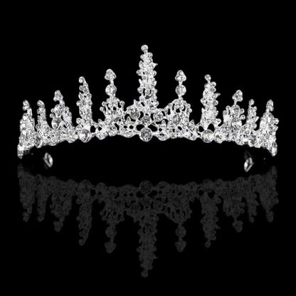 Bridal Crown Tiara Rhinestone Crown Wedding Dress Diamond Costume Eighteenth Birthday Coming-Of-Age Ceremony Birthday Princess Hair Accessory