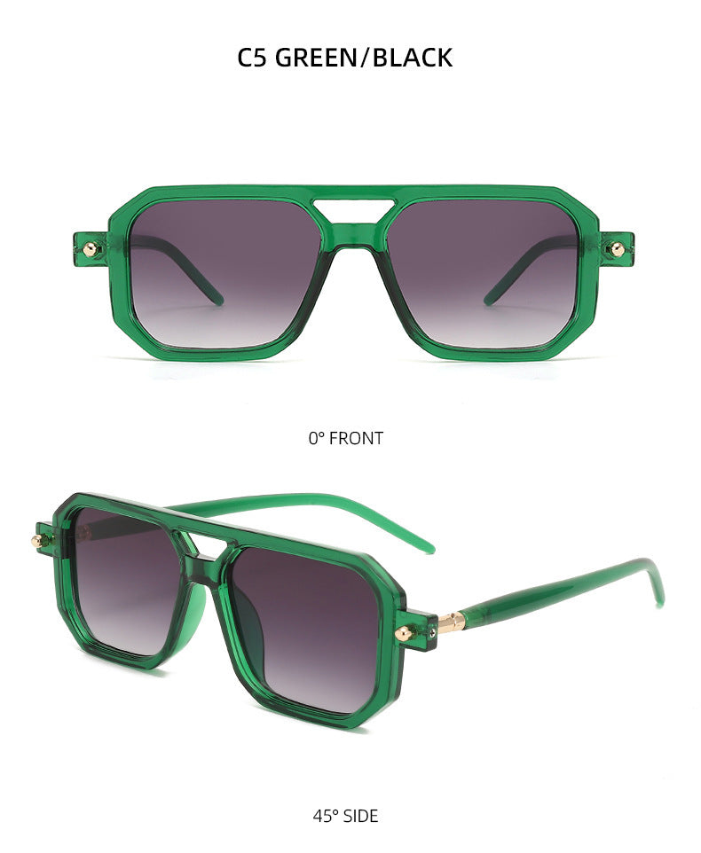 You, me, him, cross-border trend, retro, literary and modern sunglasses, Instagram street flat glasses, fashion sunglasses T2622