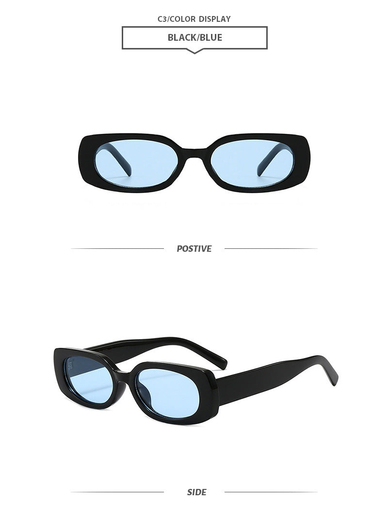 New Stylish Casual Simple Square Small Frame Sunglasses Ins Outdoor Fashion Driving Anti-Uv Sunglasses Trend