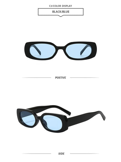 New Stylish Casual Simple Square Small Frame Sunglasses Ins Outdoor Fashion Driving Anti-Uv Sunglasses Trend