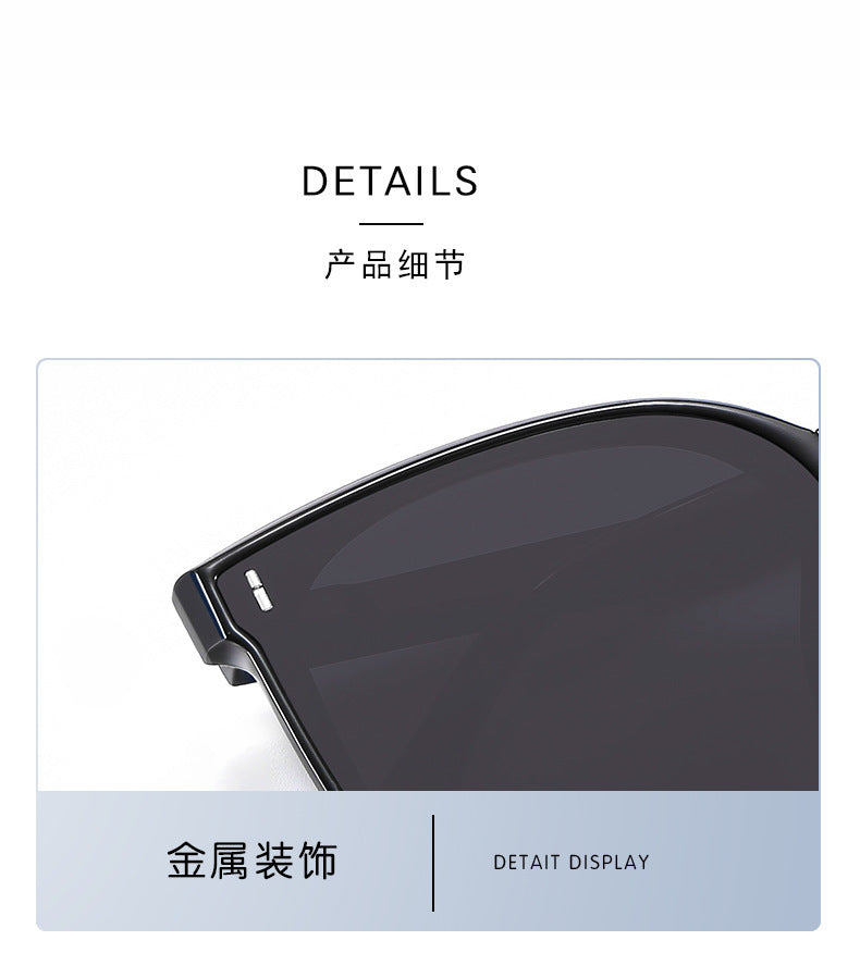 Folding Sunglasses New Style High-End Look Slimming Face Uv Protection Driving Fashion Polarized Glasses for Men and Women Cross-Border Trade